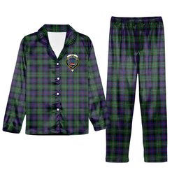 ScotsTee Shop Scottish Rose Hunting Crest Tartan Pajama Satin Velvet Flannel Pajama Set