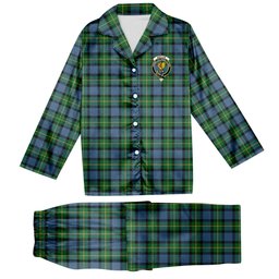 ScotsTee Shop Scottish Sinclair of Ulster Ancient Crest Tartan Pajama Satin Velvet Flannel Pajama Set