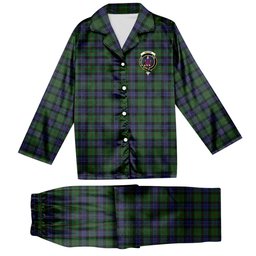 ScotsTee Shop Scottish Ogilvie of Inverarity VS 2 Crest Tartan Pajama Satin Velvet Flannel Pajama Set
