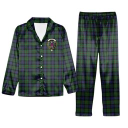 ScotsTee Shop Scottish Ogilvie of Inverarity VS 2 Crest Tartan Pajama Satin Velvet Flannel Pajama Set