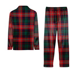 ScotsTee Shop Scottish Rattray of Lude Modern Crest Tartan Pajama Satin Velvet Flannel Pajama Set
