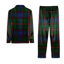 ScotsTee Shop Scottish Skene Crest Tartan Pajama Satin Velvet Flannel Pajama Set