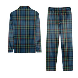 ScotsTee Shop Scottish Ralston UK Crest Tartan Pajama Satin Velvet Flannel Pajama Set