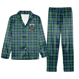 ScotsTee Shop Scottish Rose Hunting Ancient Crest Tartan Pajama Satin Velvet Flannel Pajama Set