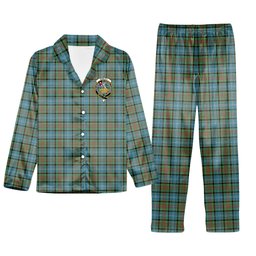 ScotsTee Shop Scottish Pasley District Crest Tartan Pajama Satin Velvet Flannel Pajama Set