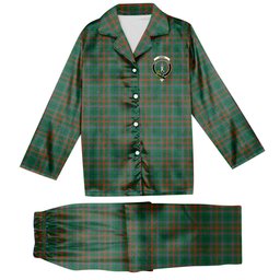 ScotsTee Shop Scottish Shaw of Tordarroch Hunting Ancient Crest Tartan Pajama Satin Velvet Flannel Pajama Set
