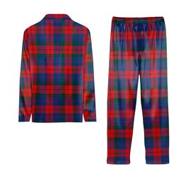 ScotsTee Shop Scottish Skene of Cromar Modern Crest Tartan Pajama Satin Velvet Flannel Pajama Set