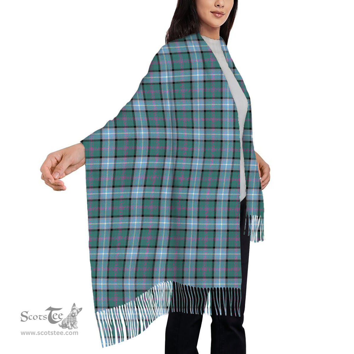 ScotsTee Shop Scottish Alexander of Menstry Hunting Ancient Solf Tartan Plaid Tassel Winter Scarf