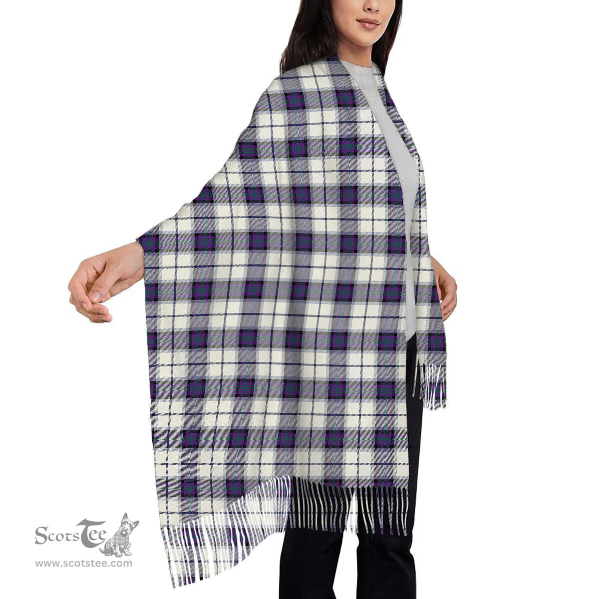 ScotsTee Shop Scottish Alexander of Menstry Dress Modern Solf Tartan Plaid Tassel Winter Scarf