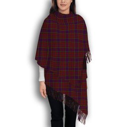 ScotsTee Shop Scottish Anderson of Kinnedear Red Solf Tartan Plaid Tassel Winter Scarf