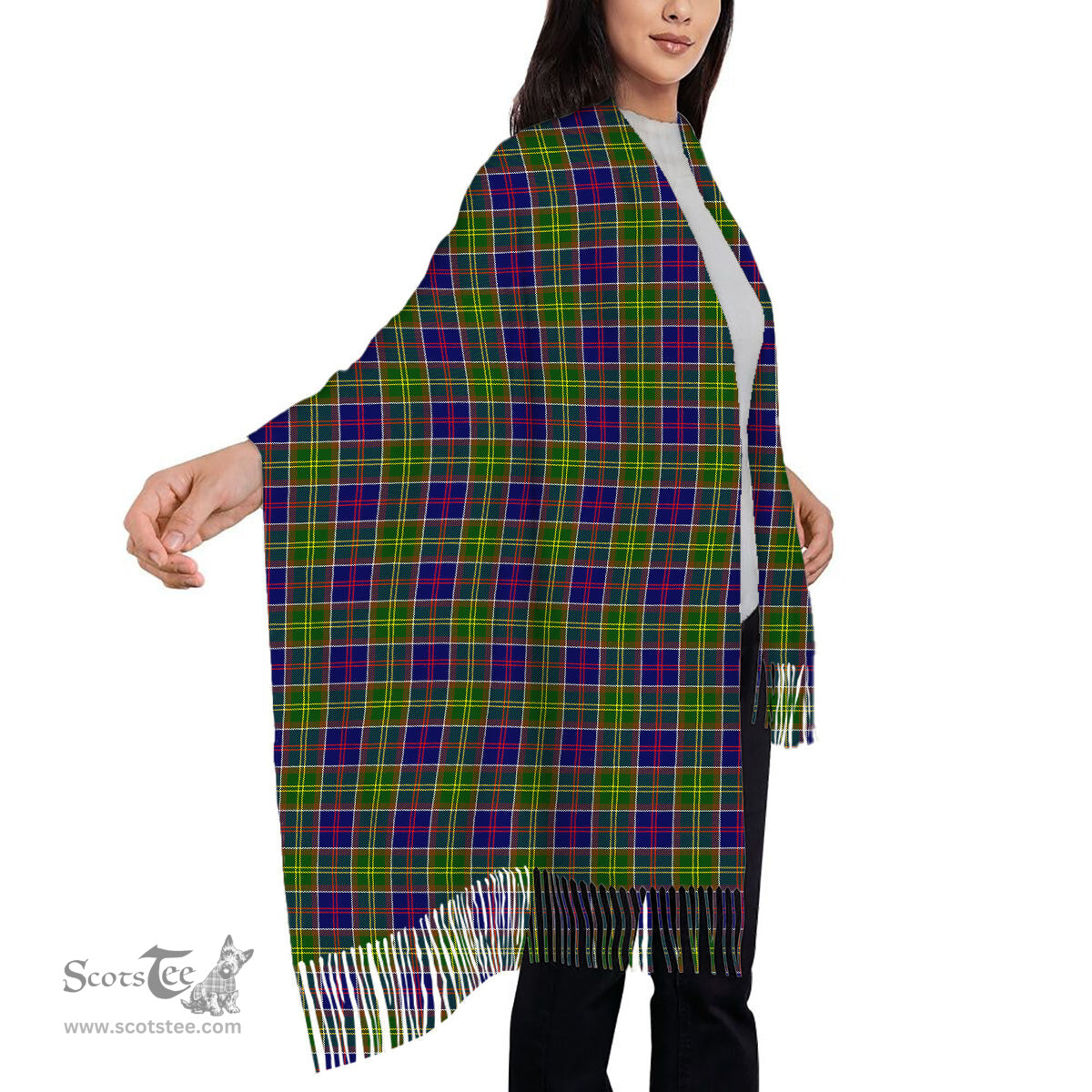 ScotsTee Shop Scottish Ayrshire Solf Tartan Plaid Tassel Winter Scarf