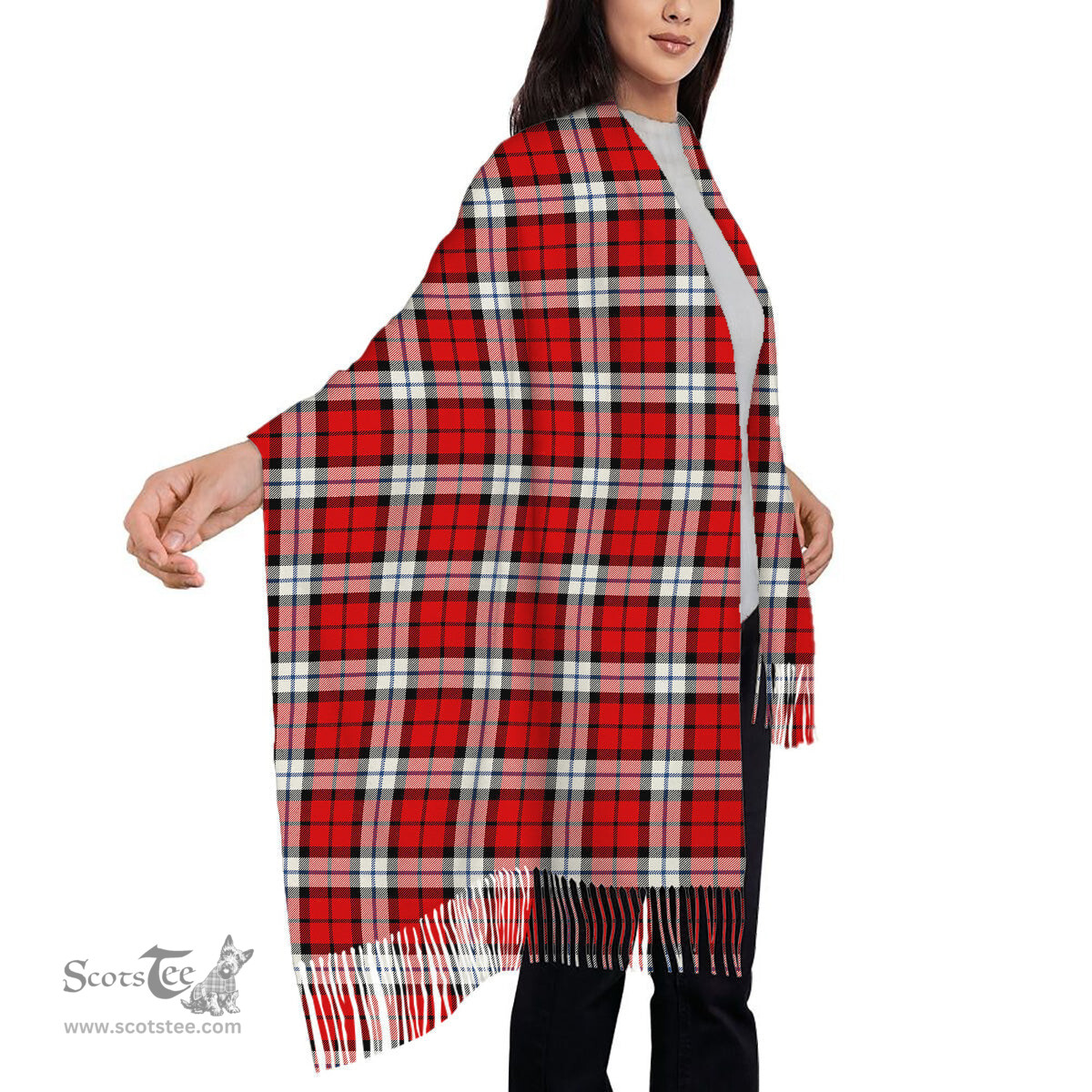 ScotsTee Shop Scottish Brodie Dress Modern Solf Tartan Plaid Tassel Winter Scarf