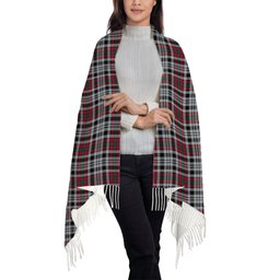ScotsTee Shop Scottish Borthwick Dress Modern Solf Tartan Plaid Tassel Winter Scarf