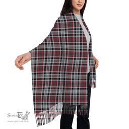ScotsTee Shop Scottish Borthwick Dress Modern Solf Tartan Plaid Tassel Winter Scarf