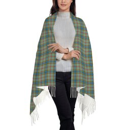ScotsTee Shop Scottish Balfour Blue Solf Tartan Plaid Tassel Winter Scarf