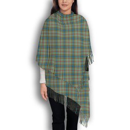 ScotsTee Shop Scottish Balfour Blue Solf Tartan Plaid Tassel Winter Scarf