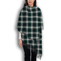 ScotsTee Shop Scottish Black Watch Dress Modern Solf Tartan Plaid Tassel Winter Scarf