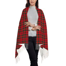 ScotsTee Shop Scottish Brown of Castledean (Broun of Castledean) Modern Solf Tartan Plaid Tassel Winter Scarf