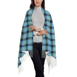 ScotsTee Shop Scottish Bell of the Borders Modern Solf Tartan Plaid Tassel Winter Scarf