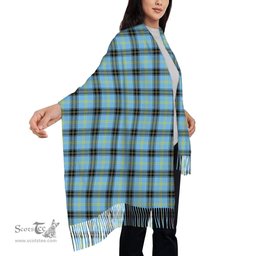 ScotsTee Shop Scottish Bell of the Borders Modern Solf Tartan Plaid Tassel Winter Scarf