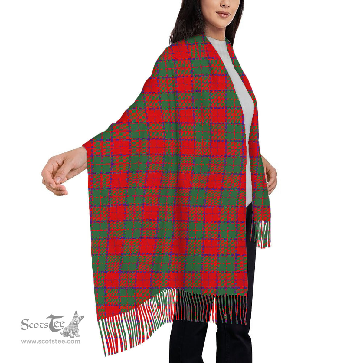 ScotsTee Shop Scottish Bruce New Modern Solf Tartan Plaid Tassel Winter Scarf