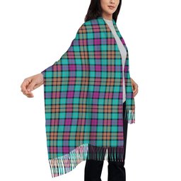 ScotsTee Shop Scottish Buchanan Inauguration Solf Tartan Plaid Tassel Winter Scarf
