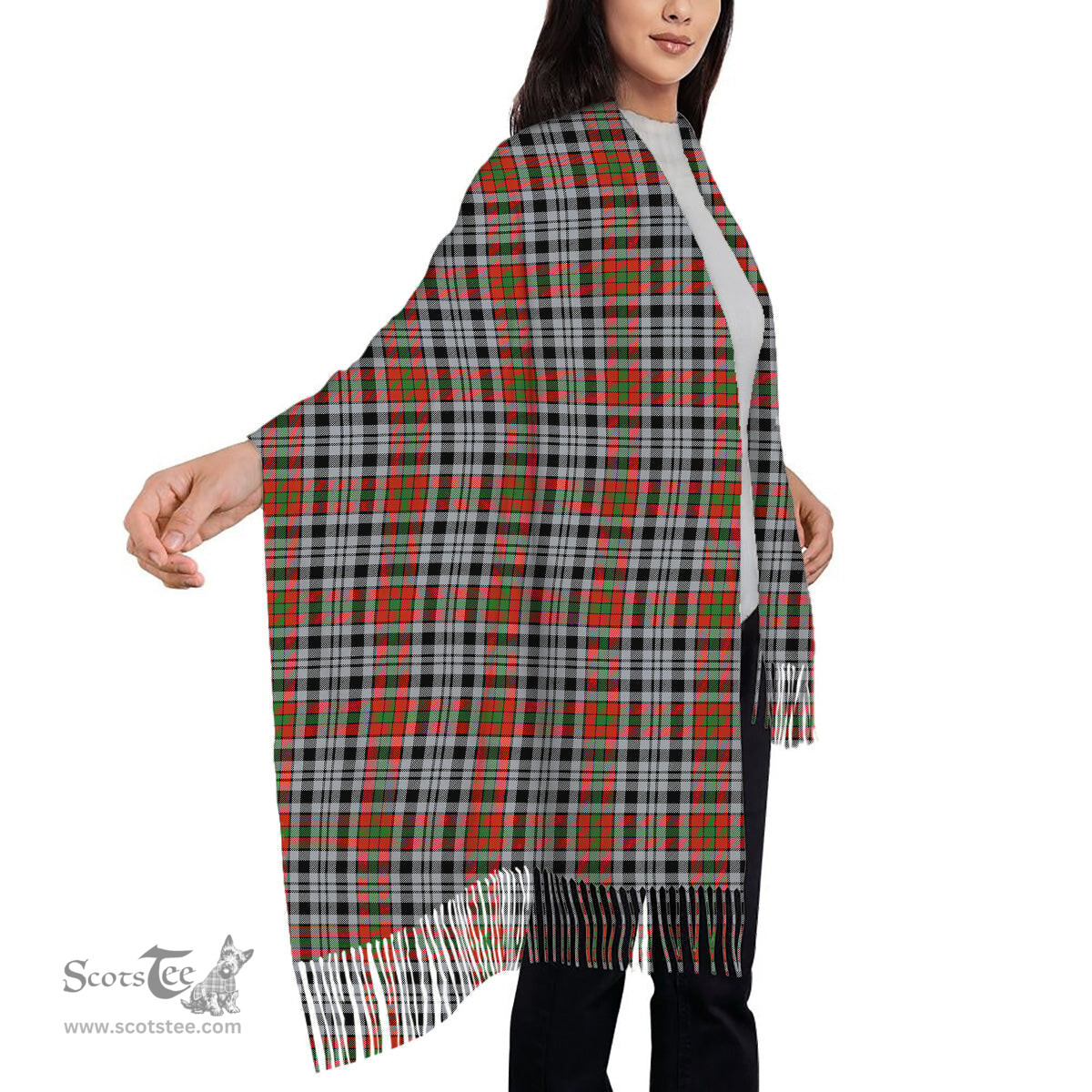 ScotsTee Shop Scottish Borthwick Dress Ancient Solf Tartan Plaid Tassel Winter Scarf