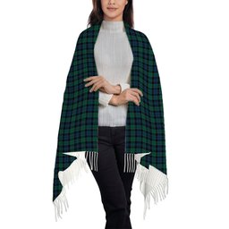 ScotsTee Shop Scottish Black Watch #3 Modern Solf Tartan Plaid Tassel Winter Scarf