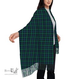 ScotsTee Shop Scottish Black Watch #3 Modern Solf Tartan Plaid Tassel Winter Scarf
