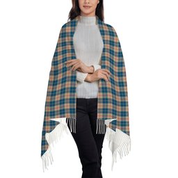 ScotsTee Shop Scottish Barclay Hunting #2 Modern Clan Solf Tartan Plaid Tassel Winter Scarf