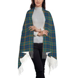 ScotsTee Shop Scottish Balfour Blue Ancient Solf Tartan Plaid Tassel Winter Scarf