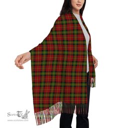 ScotsTee Shop Scottish Blackstock Red Dress Solf Tartan Plaid Tassel Winter Scarf