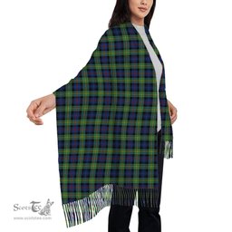 ScotsTee Shop Scottish Baillie Modern Solf Tartan Plaid Tassel Winter Scarf