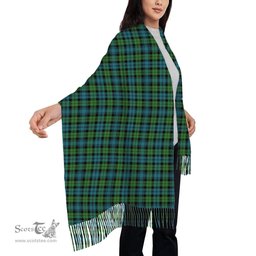 ScotsTee Shop Scottish Black Watch Ancient Clan Solf Tartan Plaid Tassel Winter Scarf
