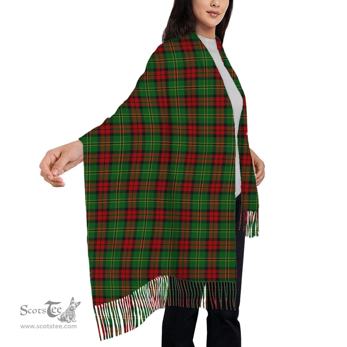 ScotsTee Shop Scottish Blackstock Hunting Solf Tartan Plaid Tassel Winter Scarf