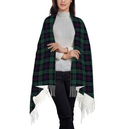 ScotsTee Shop Scottish Black Watch Coarse Kilt Modern Solf Tartan Plaid Tassel Winter Scarf