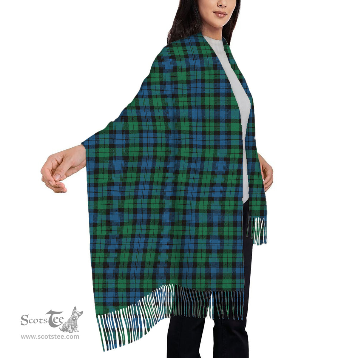 ScotsTee Shop Scottish Black Watch Ancient Solf Tartan Plaid Tassel Winter Scarf