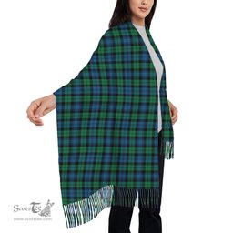 ScotsTee Shop Scottish Black Watch Ancient Solf Tartan Plaid Tassel Winter Scarf