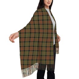 ScotsTee Shop Scottish Bowie Black Ancient Solf Tartan Plaid Tassel Winter Scarf