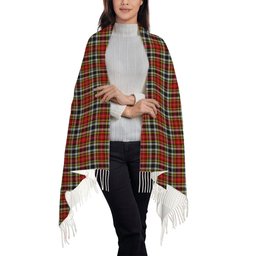 ScotsTee Shop Scottish Buchanan Old Dress Solf Tartan Plaid Tassel Winter Scarf