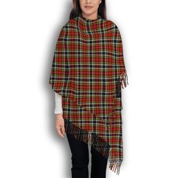 ScotsTee Shop Scottish Buchanan Old Dress Solf Tartan Plaid Tassel Winter Scarf