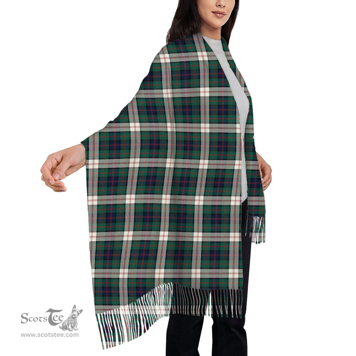 ScotsTee Shop Scottish Blair Dress Modern Solf Tartan Plaid Tassel Winter Scarf