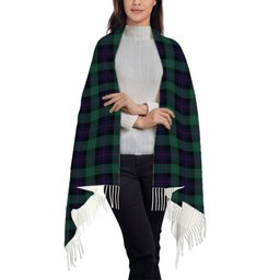 ScotsTee Shop Scottish Blair Modern Solf Tartan Plaid Tassel Winter Scarf