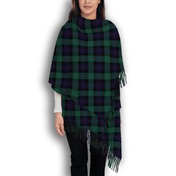 ScotsTee Shop Scottish Blair Modern Solf Tartan Plaid Tassel Winter Scarf