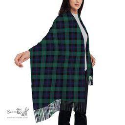 ScotsTee Shop Scottish Blair Modern Solf Tartan Plaid Tassel Winter Scarf