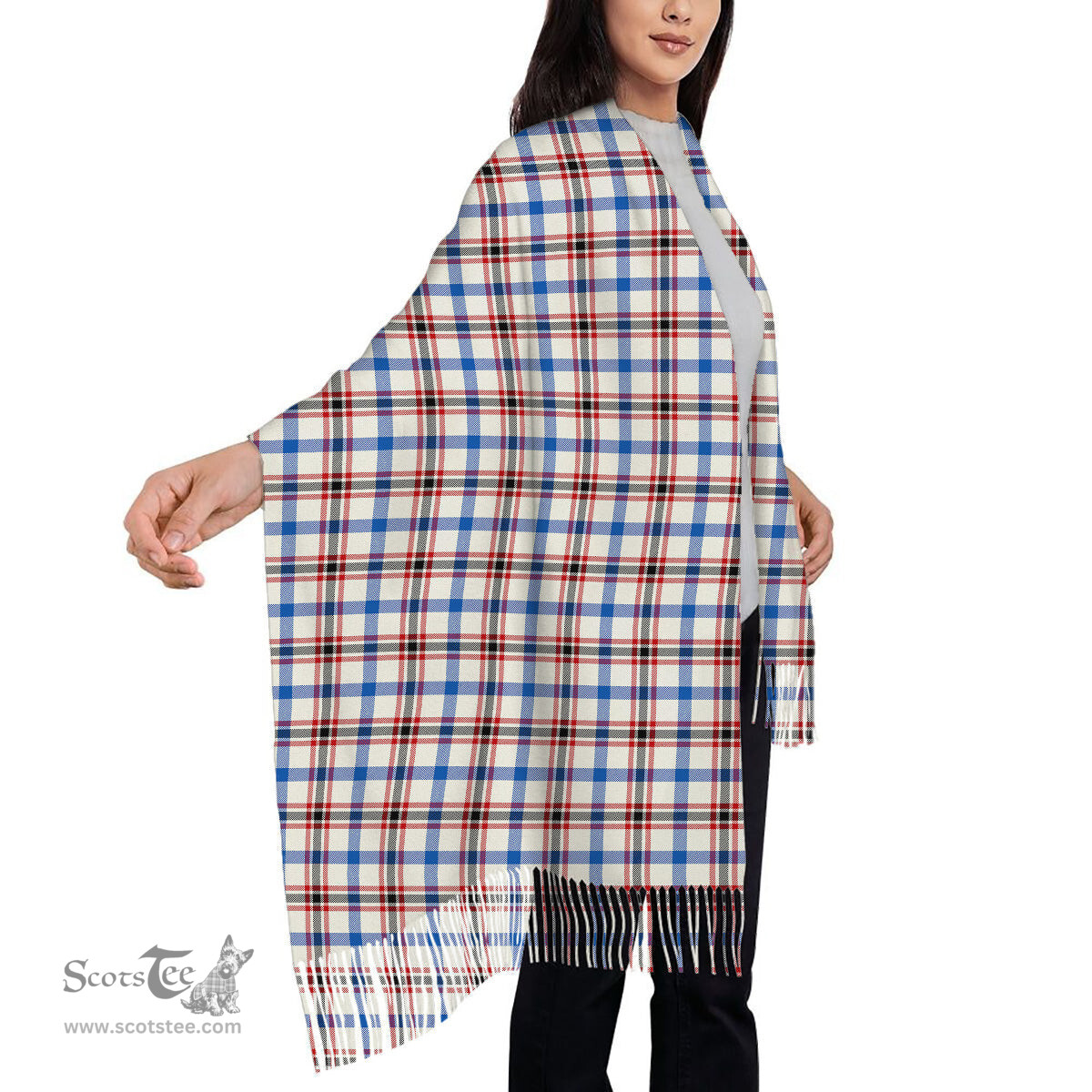 ScotsTee Shop Scottish Boswell Dress Modern Solf Tartan Plaid Tassel Winter Scarf