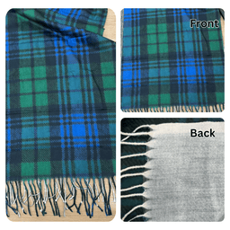 ScotsTee Shop Scottish Buchanan Old Set Weathered Solf Tartan Plaid Tassel Winter Scarf