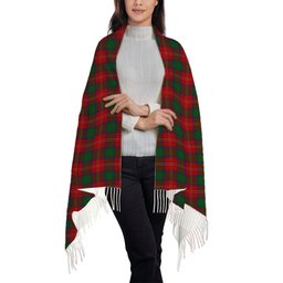 ScotsTee Shop Scottish Chisholm 1842 Solf Tartan Plaid Tassel Winter Scarf