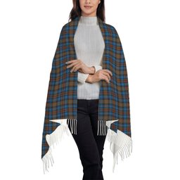 ScotsTee Shop Scottish Cockburn Brown Ancient Solf Tartan Plaid Tassel Winter Scarf