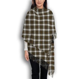 ScotsTee Shop Scottish Burns Battalion Weathered Solf Tartan Plaid Tassel Winter Scarf